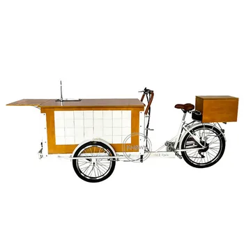 3 Колеса Электрический Кофейный Грузовой Велосипед Тележка для быстрого питания Уличный Мобильный Велосипед для Закусок для Взрослых