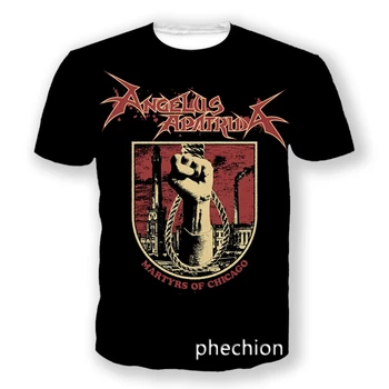 phechion/Мужская/Женская футболка Angelus Apatrida Band с 3D Принтом и коротким рукавом, Повседневная футболка, Спортивные Летние топы в стиле хип-хоп L34